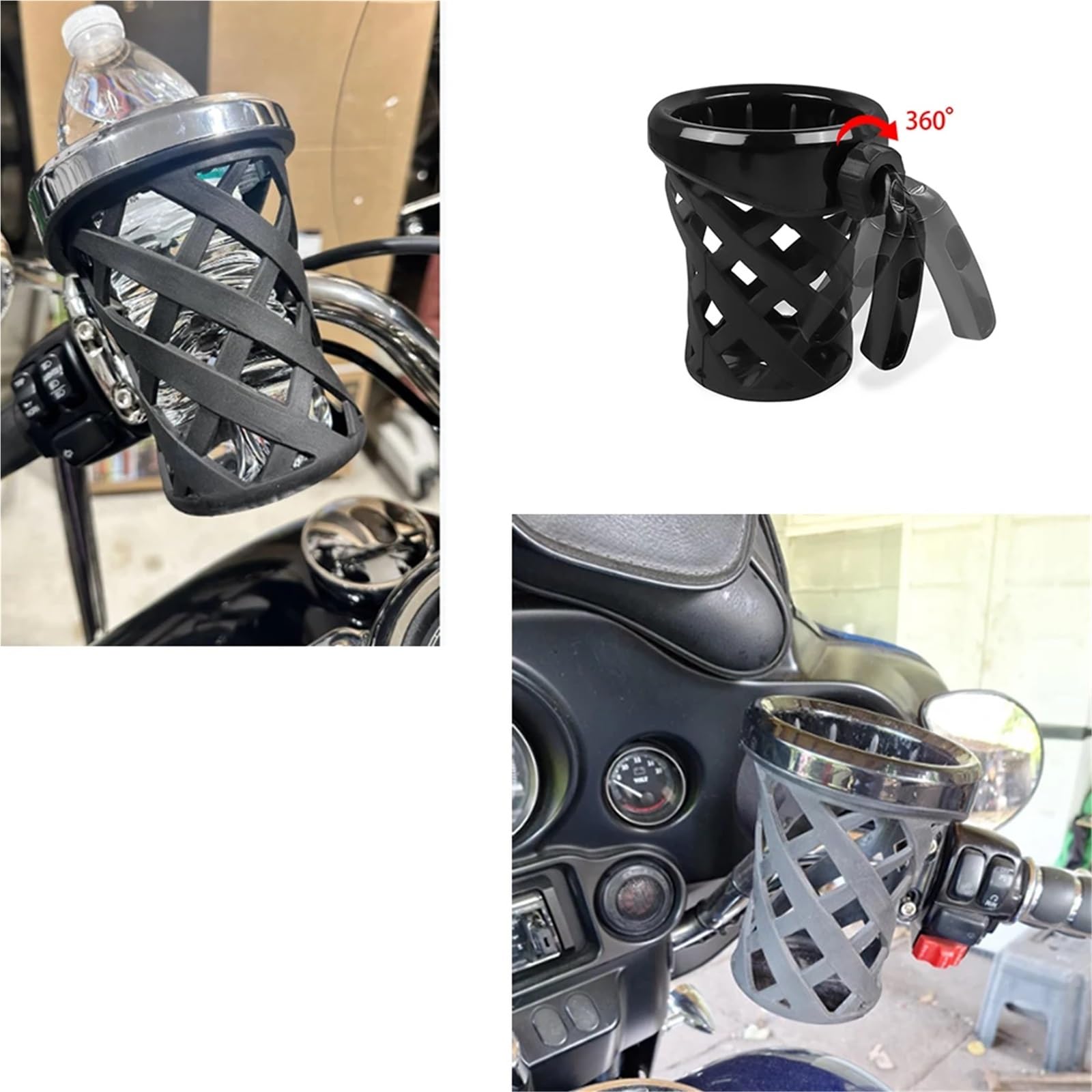 Soporte extendido para botella de agua para Honda Goldwing GL 1800 GL1800 2001-2023 (negro largo)