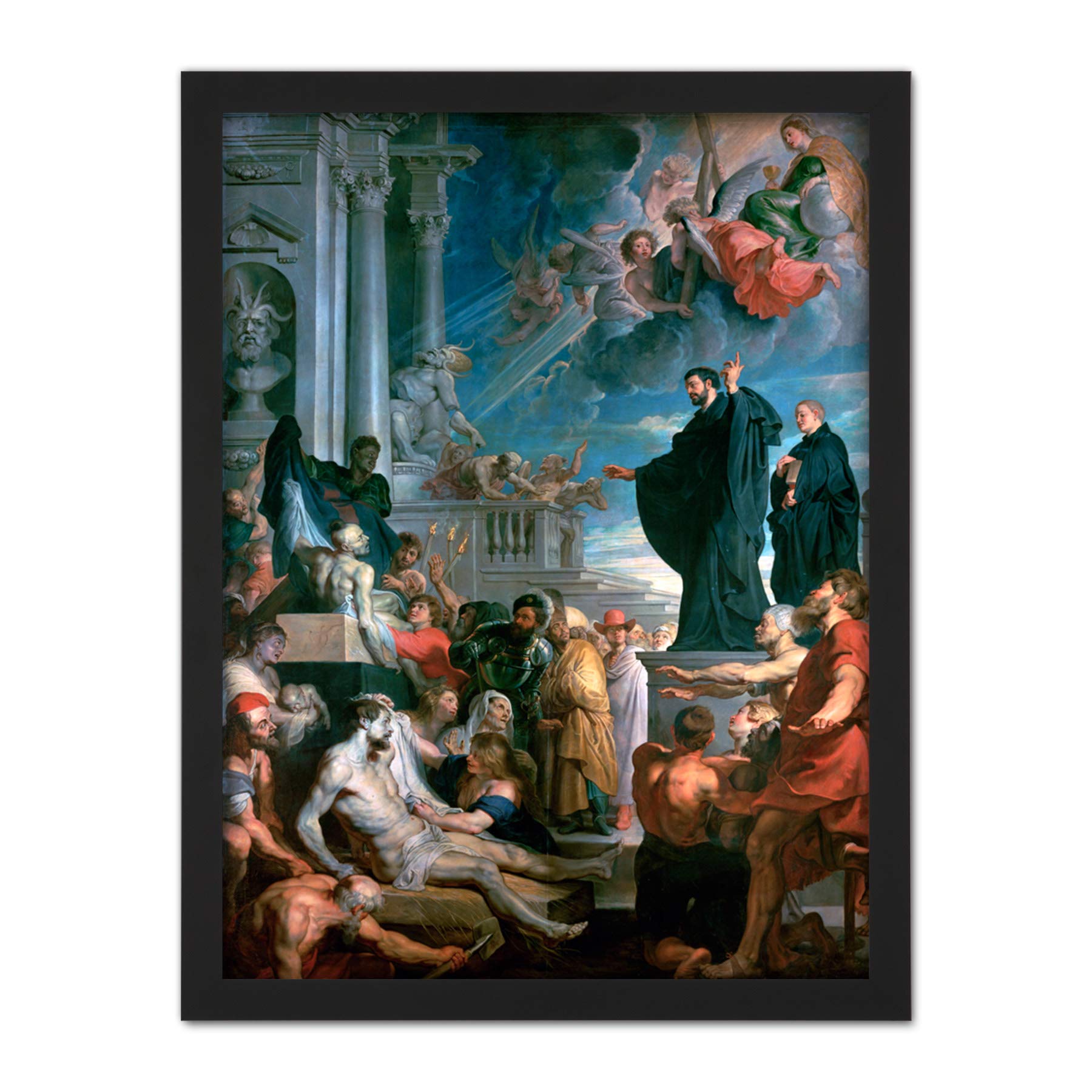Rubens The Miracles Of St Francis Xavier Large Framed Art Print Poster Wall Decor 18x24