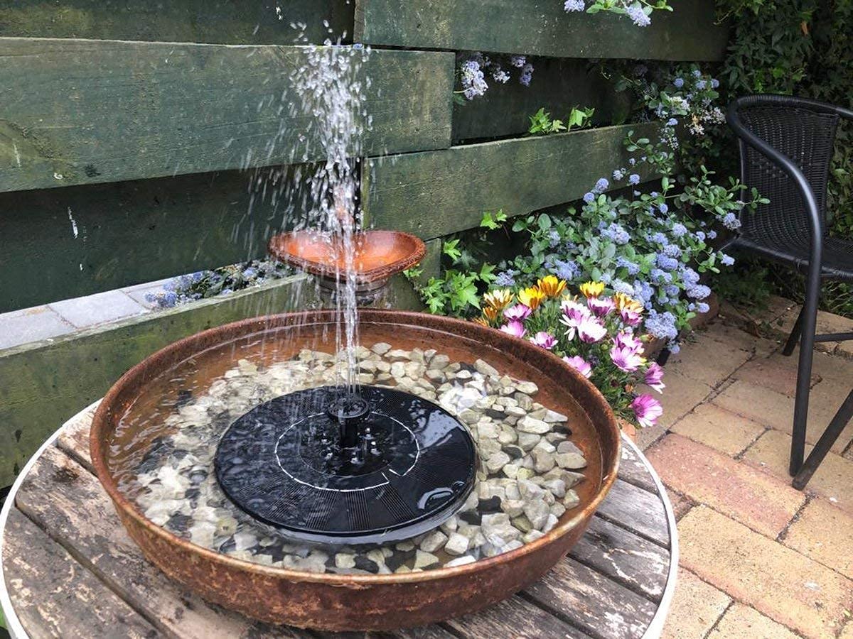 Solar Fountain for Bird Bath, 1.2W Free Standing Floating Lotus Solar Powered Fountain with 6 Nozzles,Solar Water Pump for Pond,Fish Tank, Outdoor,Garden,Pool Decor Solar Fountain for Bird Bath, 1.2W Free Standing Floating Lotus Solar Powered Fountain with 6 Nozzles,Solar Water Pump for Pond,Fish Tank, Outdoor,Garden,Pool Decor