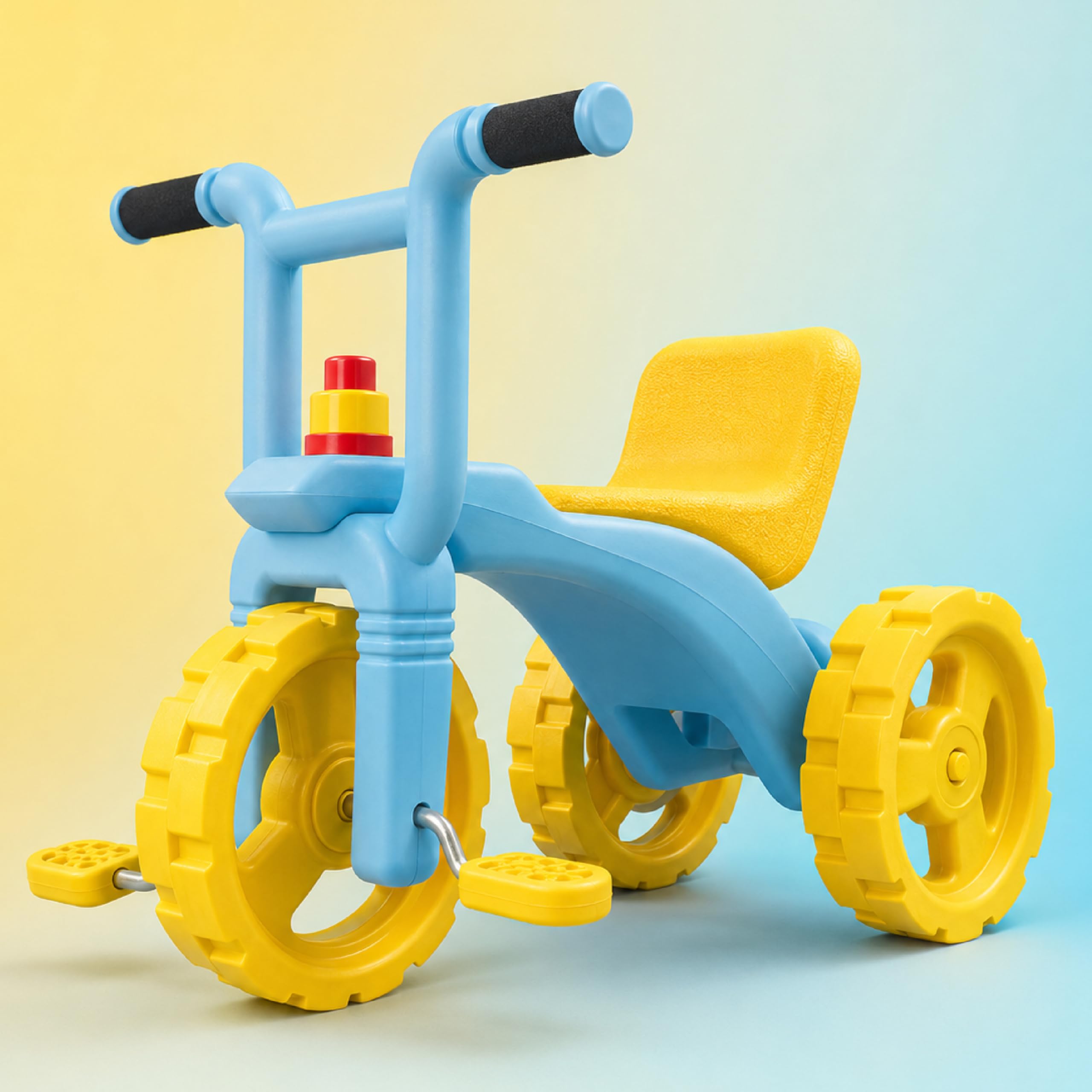 Lifelong Cuppy Flyer Tricycle for Kids upto 3 Yrs | Comfortable Seat with Backrest, Anti-Skid Wheels | Easy Grip Handle & in-Built Horn | Fully Assembled Non-Toxic Push Ride-on | Indoor & Outdoor Play-picture-23