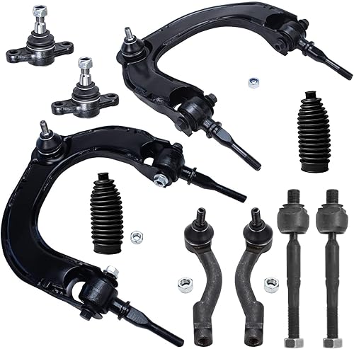 Miniatura 428 de Detroit Axle - Kit de suspensión frontal de 10 piezas para Chevy Trailblazer EXT GMC Envoy XL XUV Buick Rainier Isuzu Ascender Olds Bravada, brazos