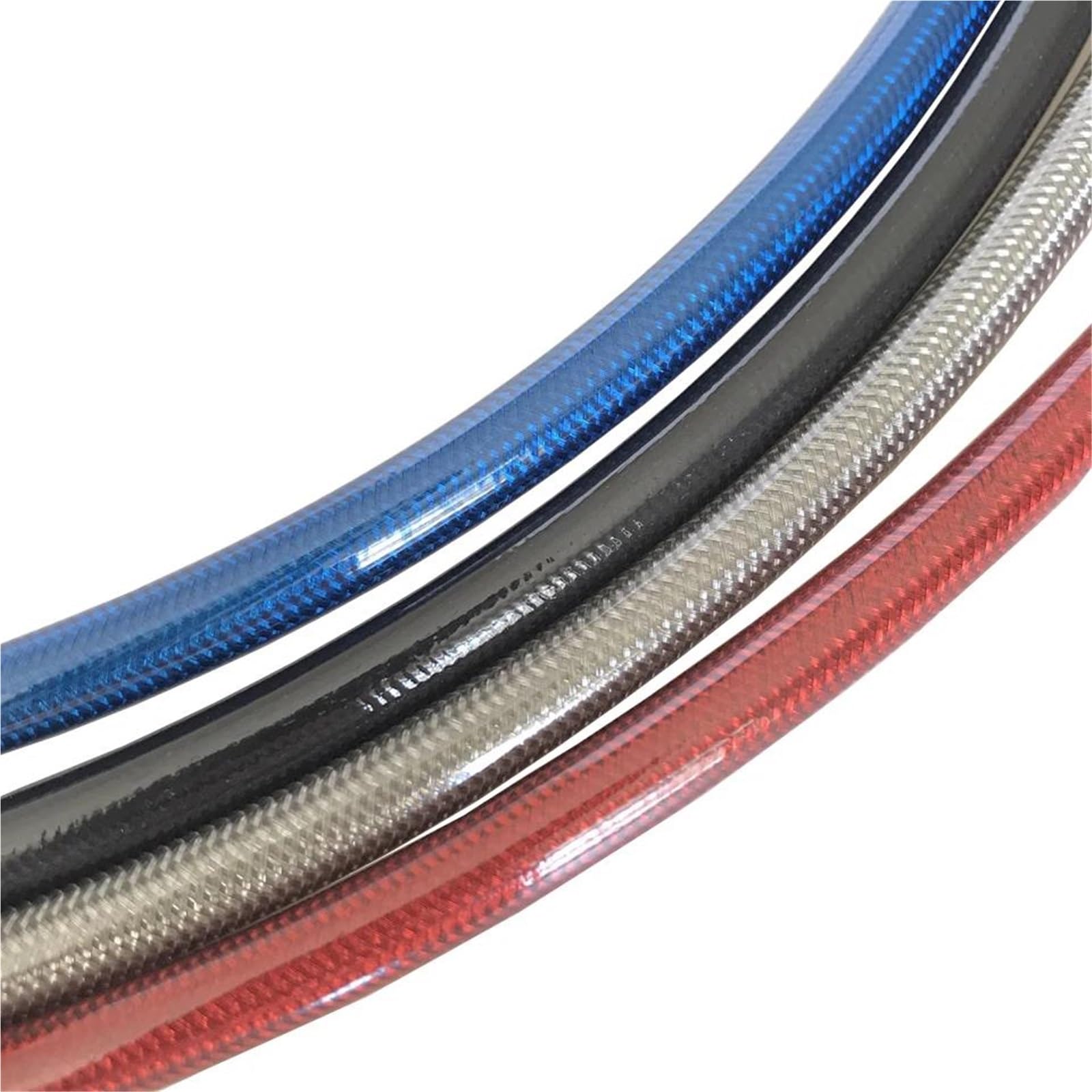 Flexible de frein Durite De Frein/embrayage/huile Moto Tout-terrain Noire, 90° -, 400 Mm À 2200, Tressée En Acier Renforcé(Black 1500mm)