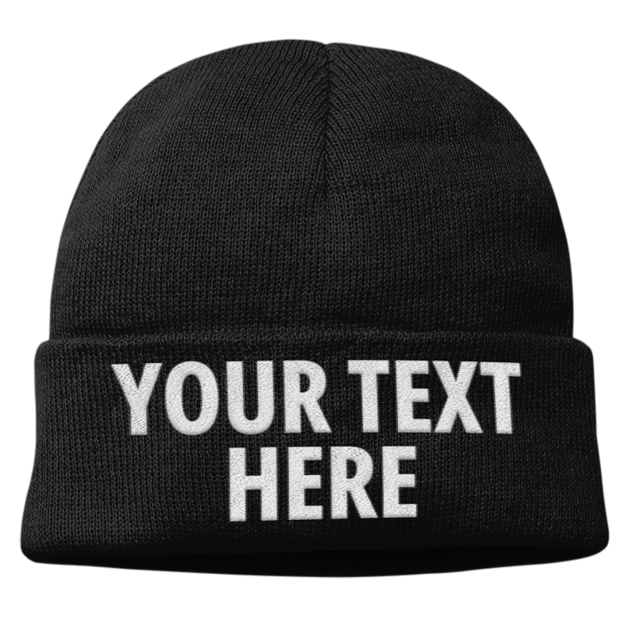 Custom Beanie Hat for Men Women, Fully Embroidered Beanie, Winter Headwear Unisex Style Skullie 16 Colors