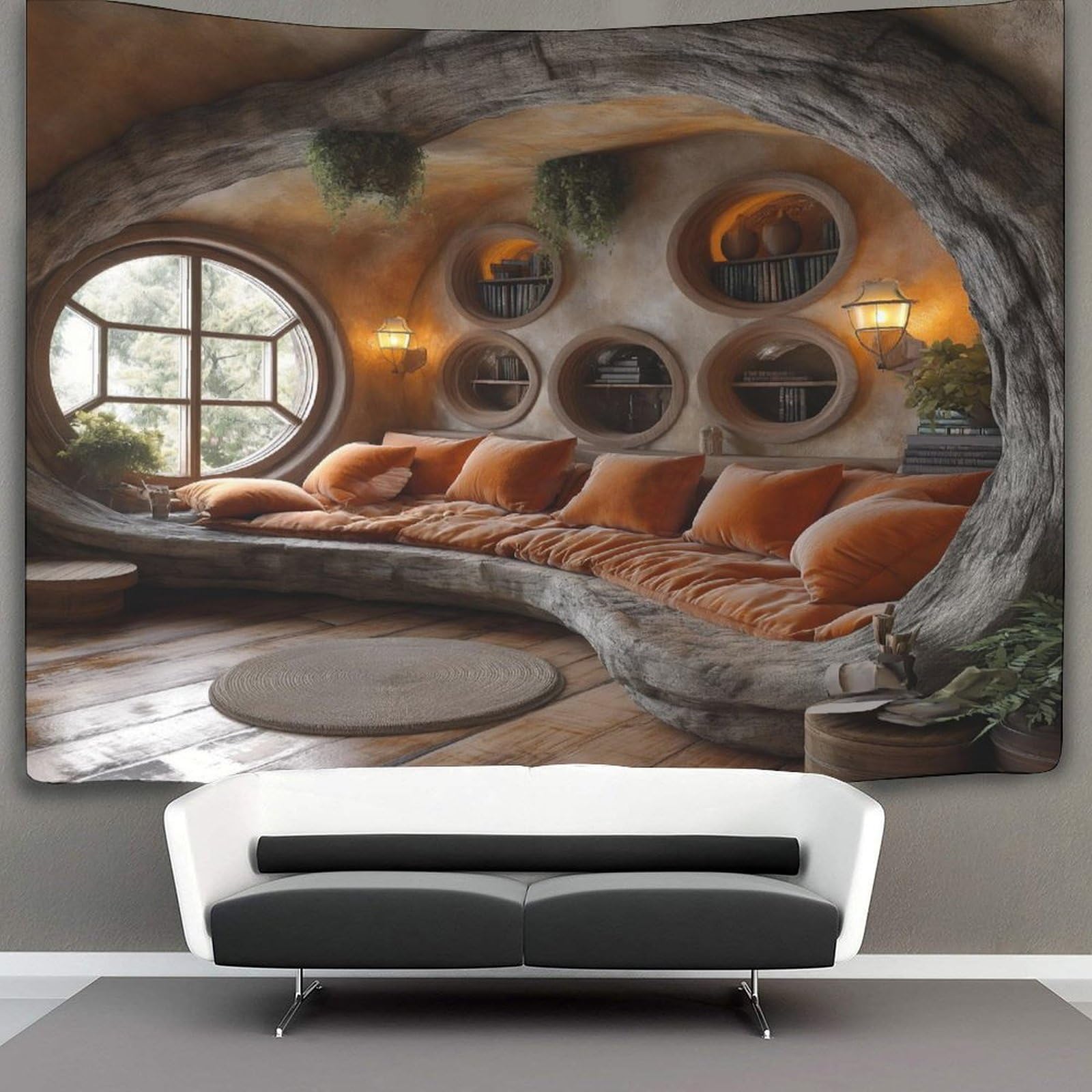 kaiyun Jungle Cabins Tapestry Bio Buildings Wall Hanging Bedroom Home Decor 180cmx230cm