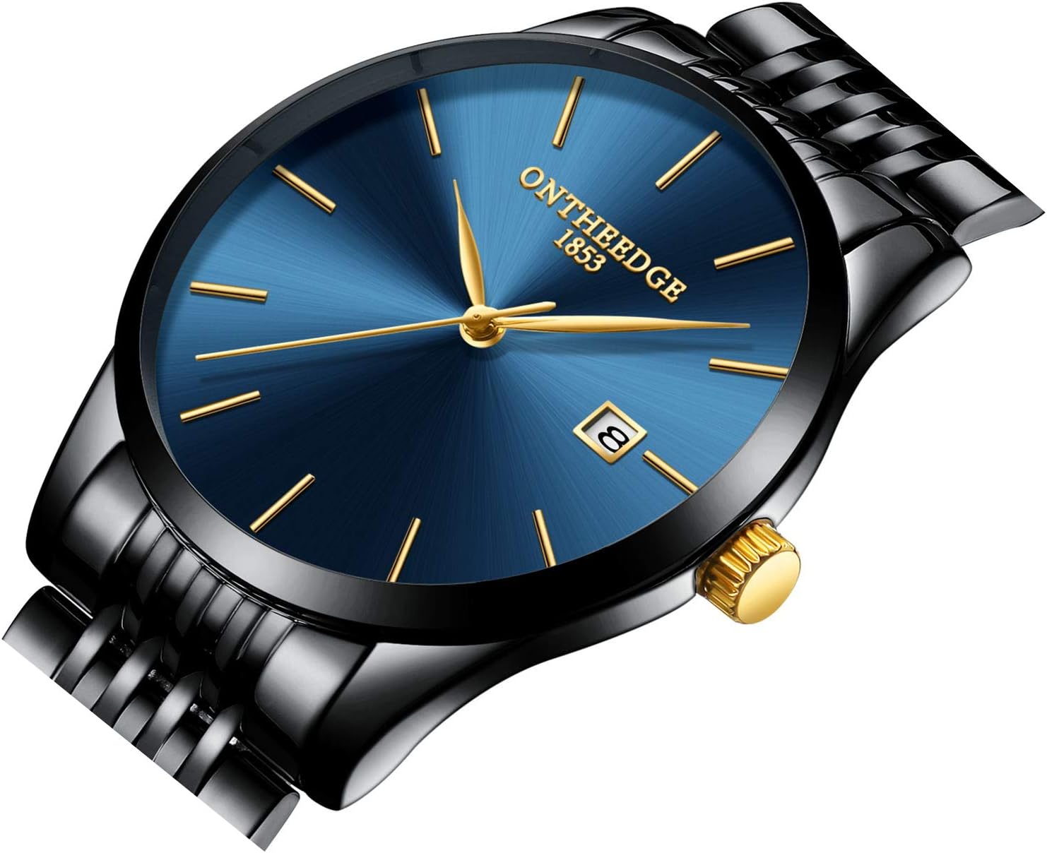 ROBOTE Watches Mens Stainless Steel Waterproof Analogue Quartz Watch Men Business Watch
