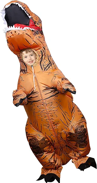 Lulu Home Inflatable T-Rex Costume for Boys Girls Dinosaur Themed Party Trick or Treat Activity