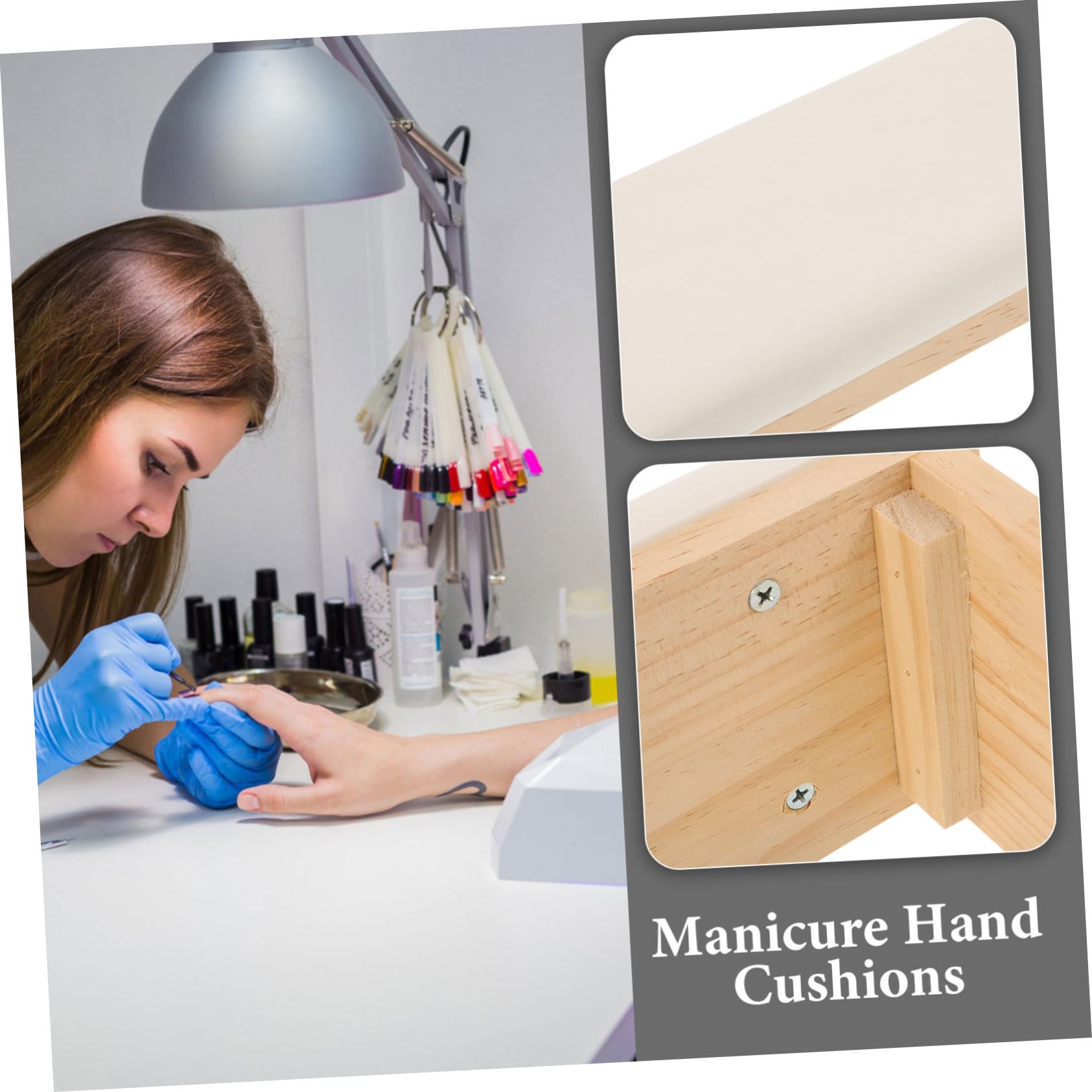Homoyoyo Cuscino Per Poggiamani Per Unghie Cuscino Per Manicure Superficie in Pu Accessorio Per Nail Art Comodo e Facile Da Pulire Per Centri Estetici e Uso Domestico