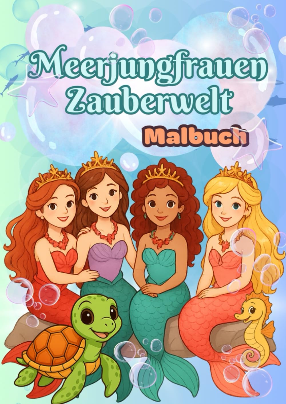 Meerjungfrauen Zauberwelt Malbuch: Magische Ausmalbilder für Kinder – Meerjungfrauen, Feen, Unterwasserwelt und Fantasielandschaften zum Kreativsein und Entspannen