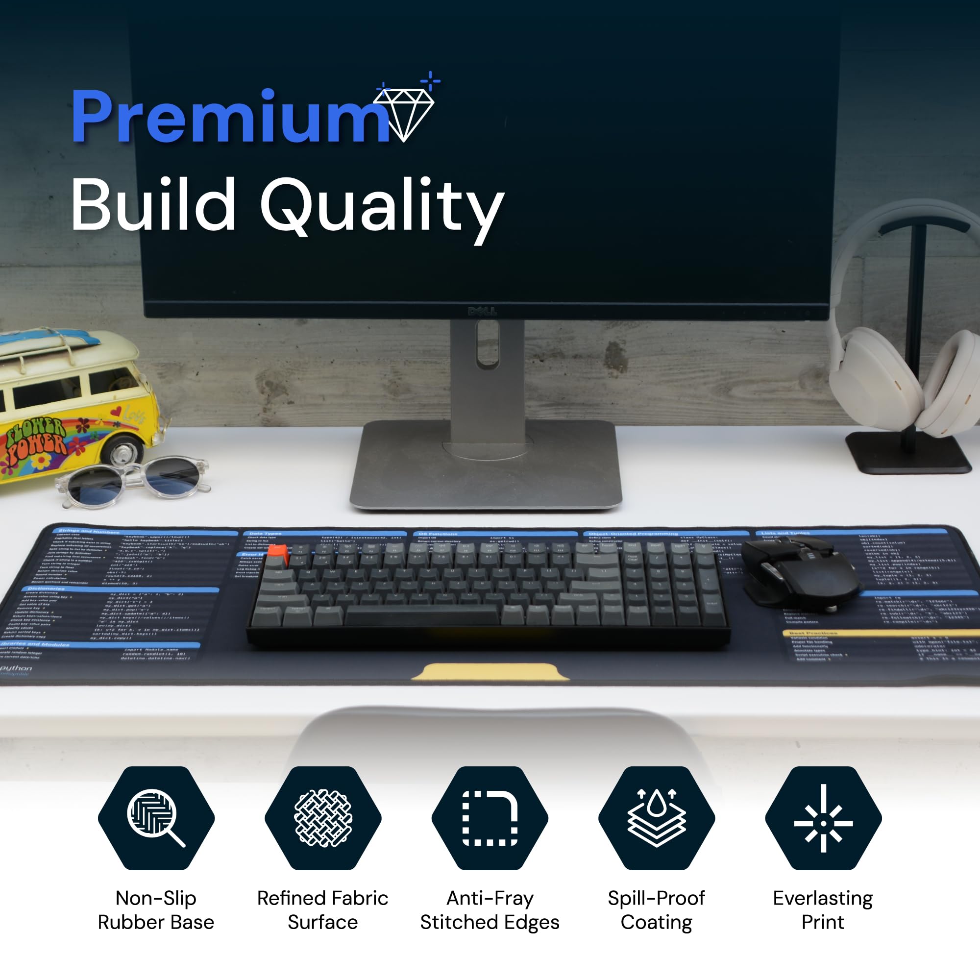 Programming Desk Mat Mouse Pad With Python Code Reference Python ...