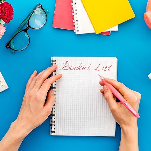 Miniatura 5 de FLEXOFFICE 10 bolígrafos, tinta multicolor, punta media de 0.028 in, agarre cómodo con adhesivo de Navidad y tarjeta de felicitación