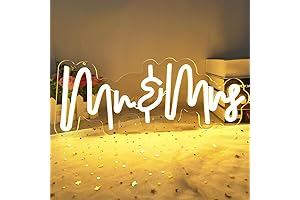 Mr and Mrs Neon Sign for Wedding Dimmable Mr Mrs Neon Signs