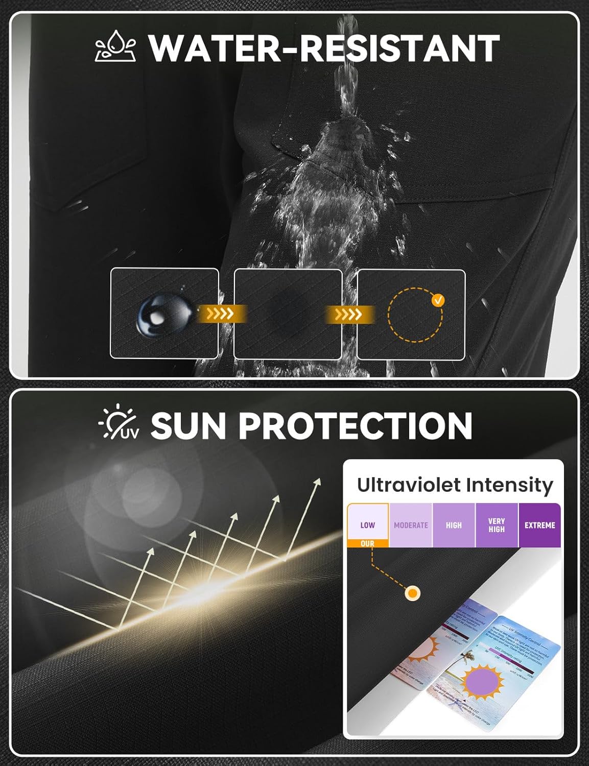 baleaf Women's Barrel Hiking Ankle Pants Water Resistant UPF 50+ Travel Baggy Ripstop Trousers with 5 Pockets Casual Slacks - Image 3