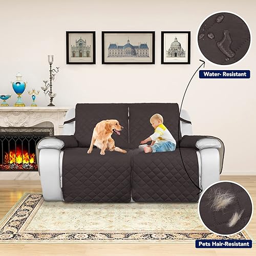 Miniatura 3 de PureFit Funda de sofá reversible resistente al agua para sofá reclinable de 2 asientos funda de sofá reclinable antideslizante dividida para sillón