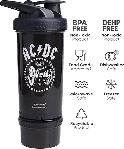 Miniatura 4 de Smartshake Revive Ozzy Osbourne - Botellas mezcladoras de proteínas de 25 onzas - Botella mezcladora inteligente para entrenamiento con