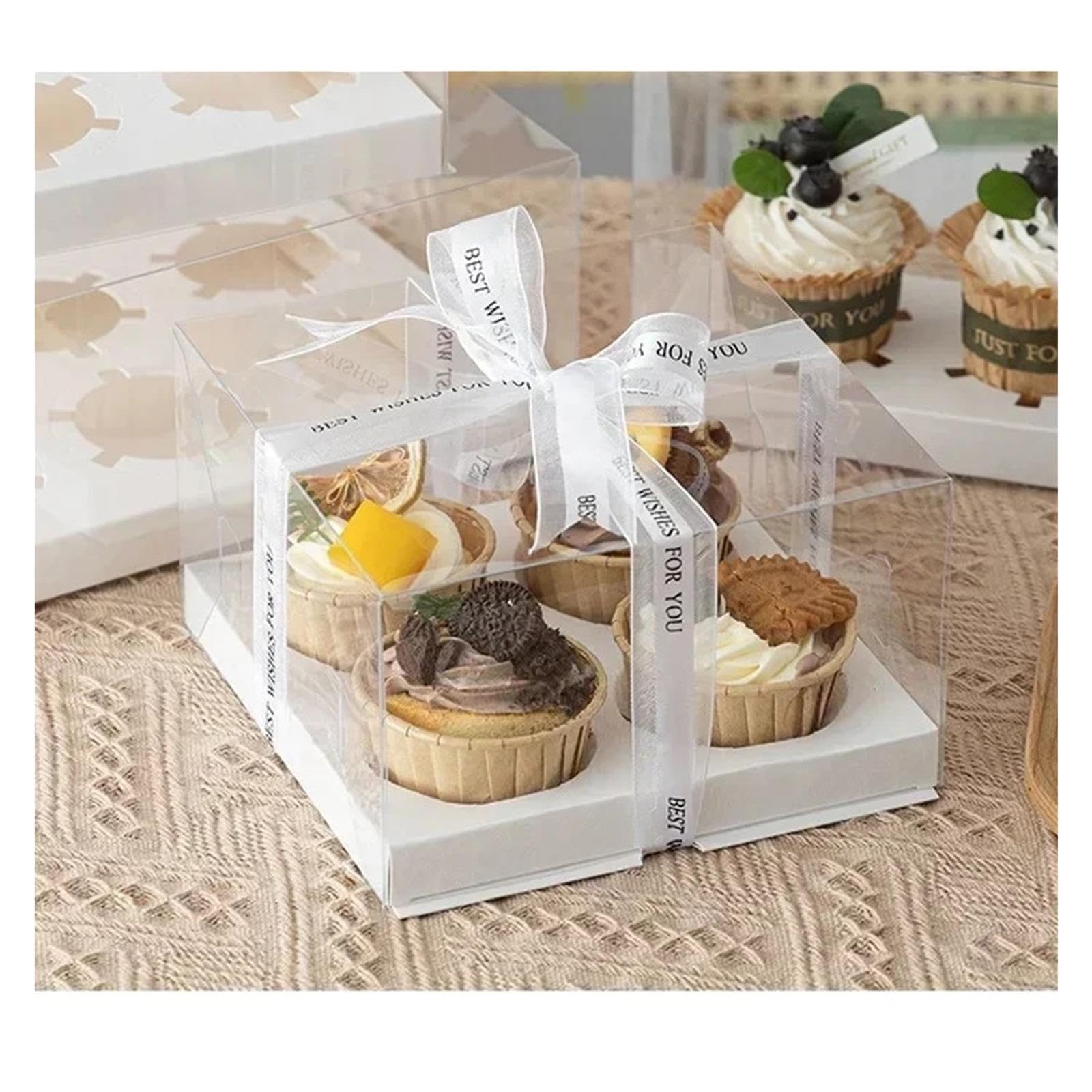 Scatola per Torte Scatola for cupcake trasparente a 2/4/6 fori