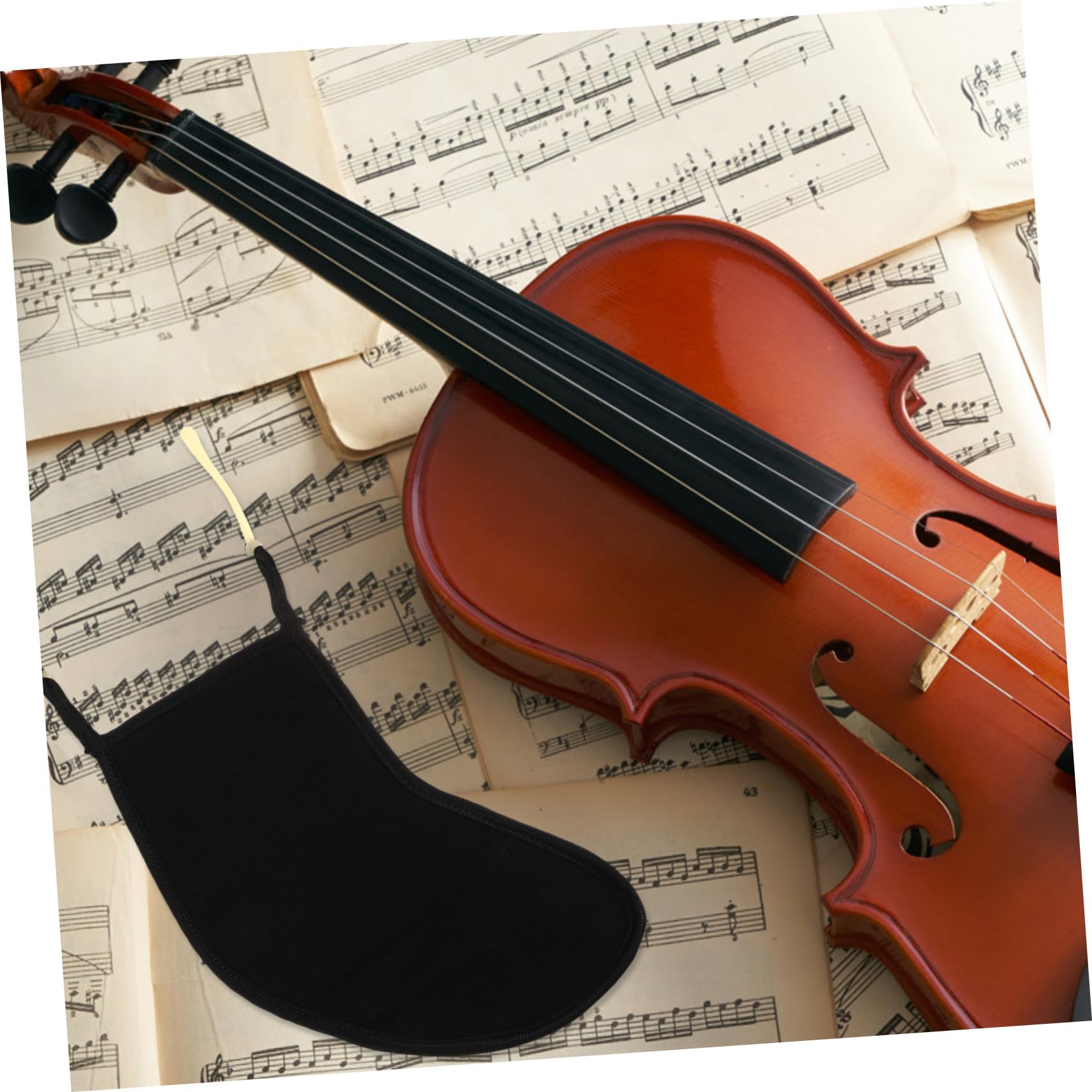 Coussin de Menton de Violon Respirant et Absorbant pour Accessoire de Protection du Menton en Tissu Léger pour Violonistes en Performance Plusieurs styles