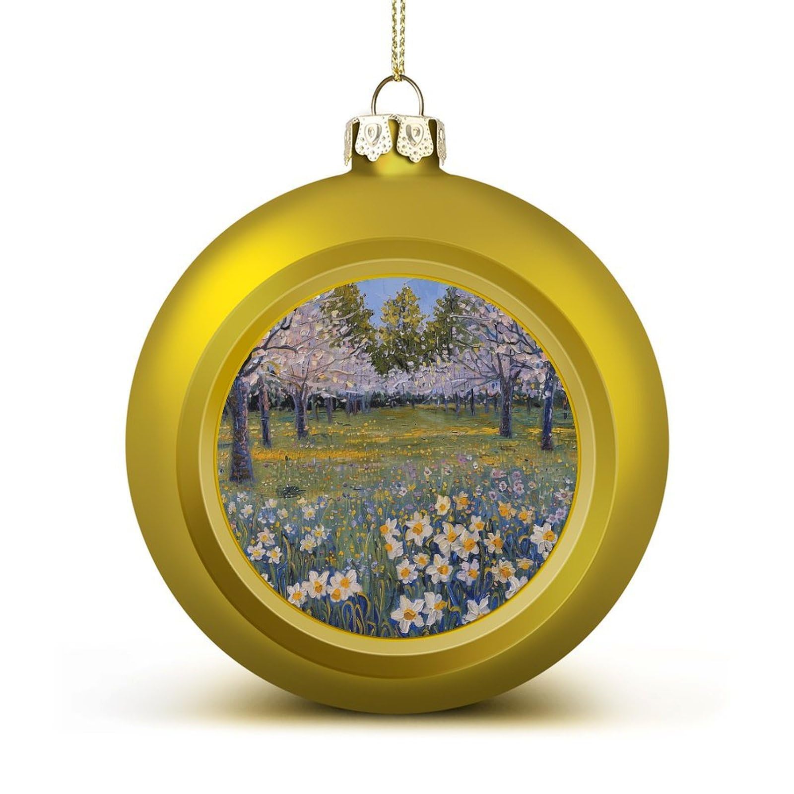 Rows of Trees Christmas Balls Ornaments for Xmas Christmas Tree 1.6" Hanging Shatterproof Xmas Balls Hanging Decor Pendants for Holiday Party Outdoor Indoor DIY Craft Supplies