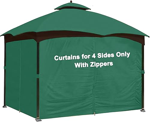 Miniatura 6 de SCOCANOPY Juego de cortinas de privacidad para cenador de 10' x 12' para #GF-12S004B-1