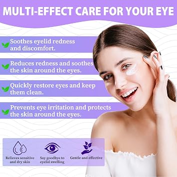 Blepharitis Treatment Eye Cream, Stye Eye Treatment, Chalazion Treatment for Stye, Hydrating Treatment Under Eye Relief Moisturize, for Puffiness, Dryness, Swelling, Dark Circles