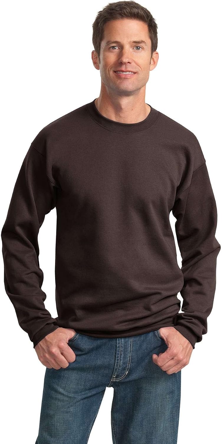 Port & Company Men's Ultimate Crewneck Sweatshirt M Dark Chocolate Brown
