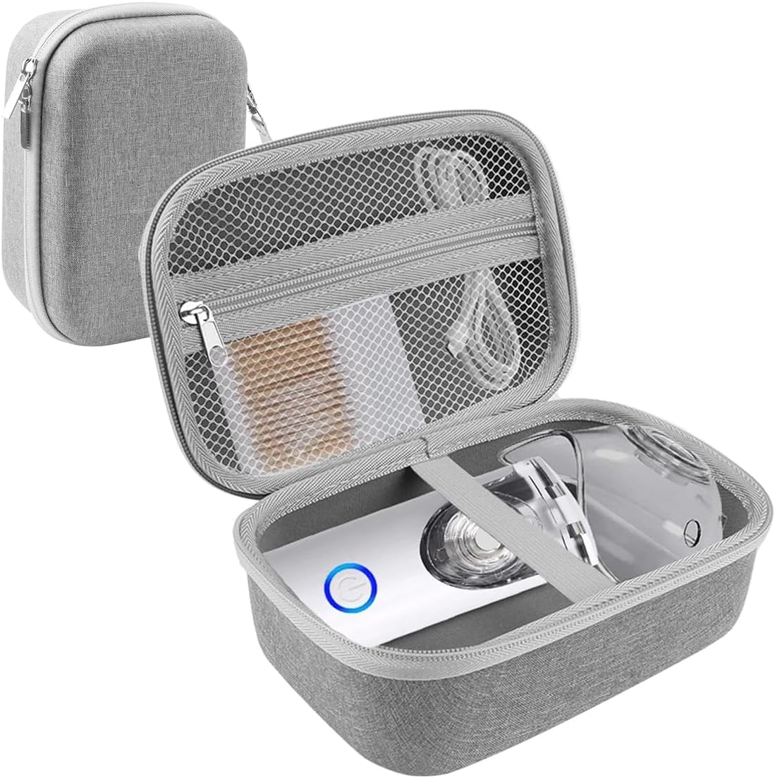 Portable Handheld Hard Protective case, Travel Storage Box, Storage Compartment Bag (Gray)