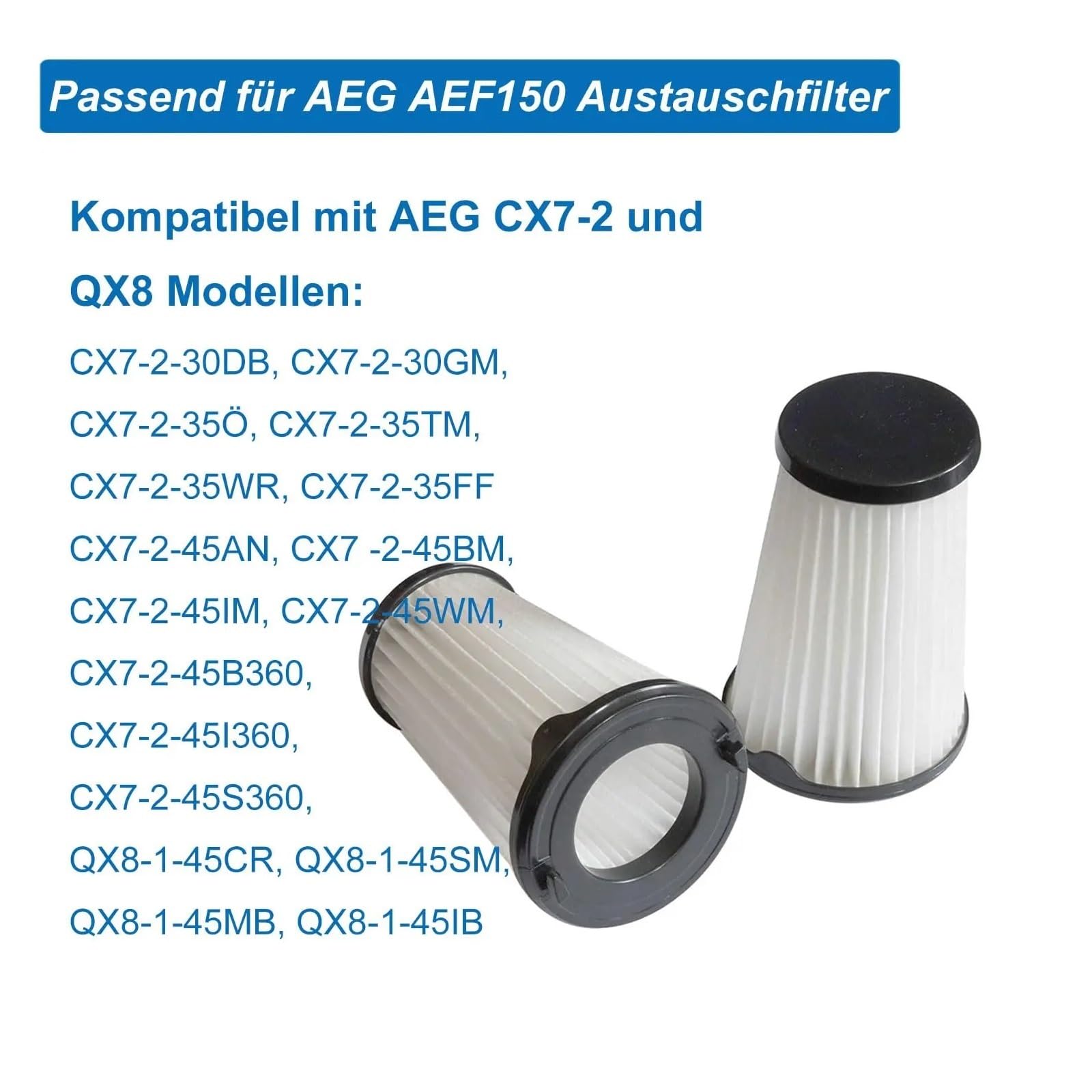 Compatible con AEG CX7 CX7-2 AEF150 EER73DB EER73BP EER73IG aspiradoras Filtro Hepa Accesorio de Repuesto Pieza de Repuesto(10pcs)
