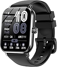 Reloj inteligente para hombre y mujer, fitness con llamada Bluetooth, frecuencia cardíaca, monitor de sueño, resistente al agua IP68, más de 120 modos de ejercicio, asistente de voz, seguimiento de