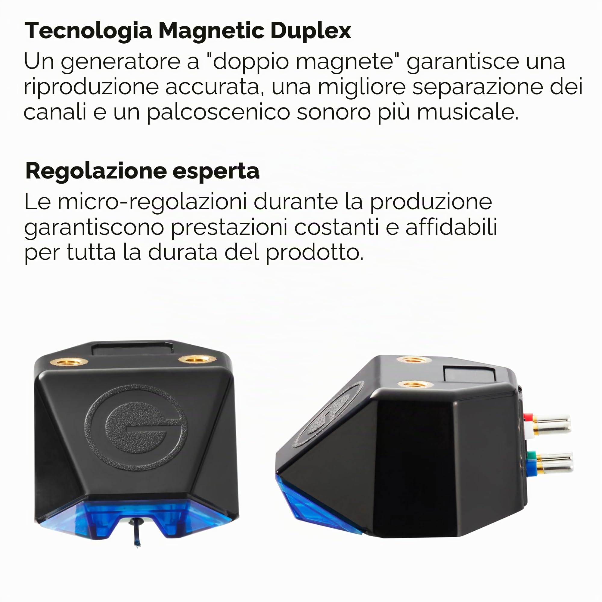 Goldring Cartuccia fono E4 ad alta potenza con magnete mobile per giradischi in vinile Hi-fi – con stilo sferico e cantilever in alluminio