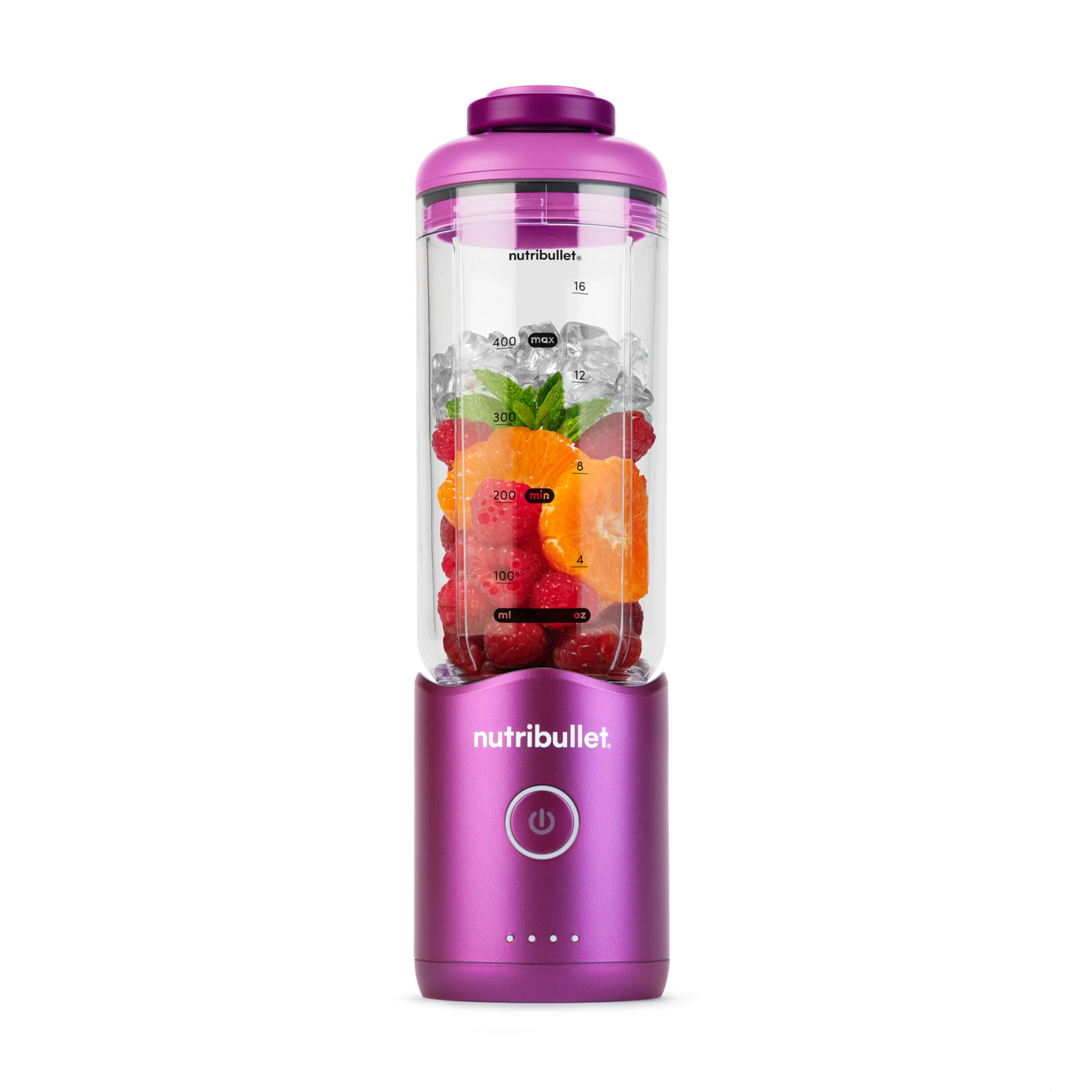 Nutribullet Flex 590ml, Blender Portable avec Couvercle pour Boire, Lames Amovibles, Recharge USB-​C, Broie Glace & Fruits Congelés, Dragonne, Mixeur à Emporter avec Gobelet sans BPA, NBP013OR, Orange