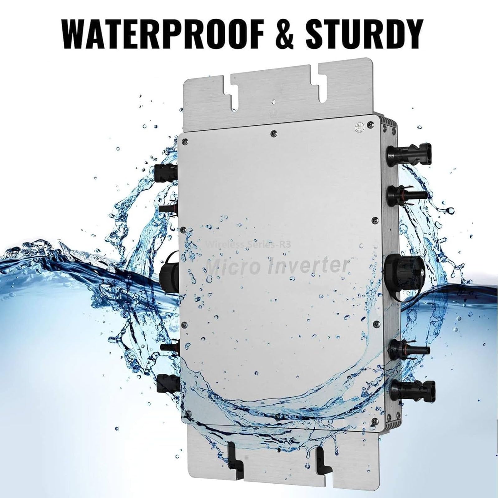 Micro Inverter per Collegamento alla Rete Solare, Onda Sinusoidale Pura MPPT per Collegamento alla Rete, Controllo App Autoraffreddamento, Inverter di Potenza