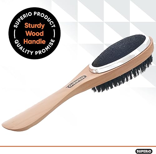Miniatura 3 de Superio Cepillo de pelusa para ropa, paquete de 3, cepillo de ropa 3 en 1, mango de madera de doble cara, cepillo de ropa, cepillo de pelusa para