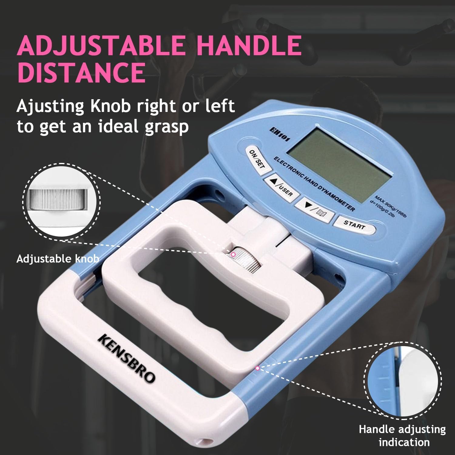 Kraftmesser - Griffkraft Messgerät und Handkraftmesser für präzise Messungen - Hand Dynamometer zur Stärkeprüfung
