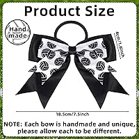 Vista 2 de MTLEE 24 piezas de accesorios para el cabello de voleibol, lazos para animadora, ligas elásticas para el cabello, bandas elásticas para el cabello