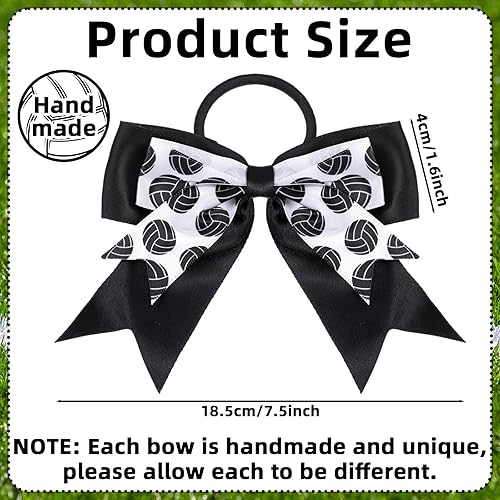 Miniatura 2 de MTLEE 24 piezas de accesorios para el cabello de voleibol, lazos para animadora, ligas elásticas para el cabello, bandas elásticas para el cabello,