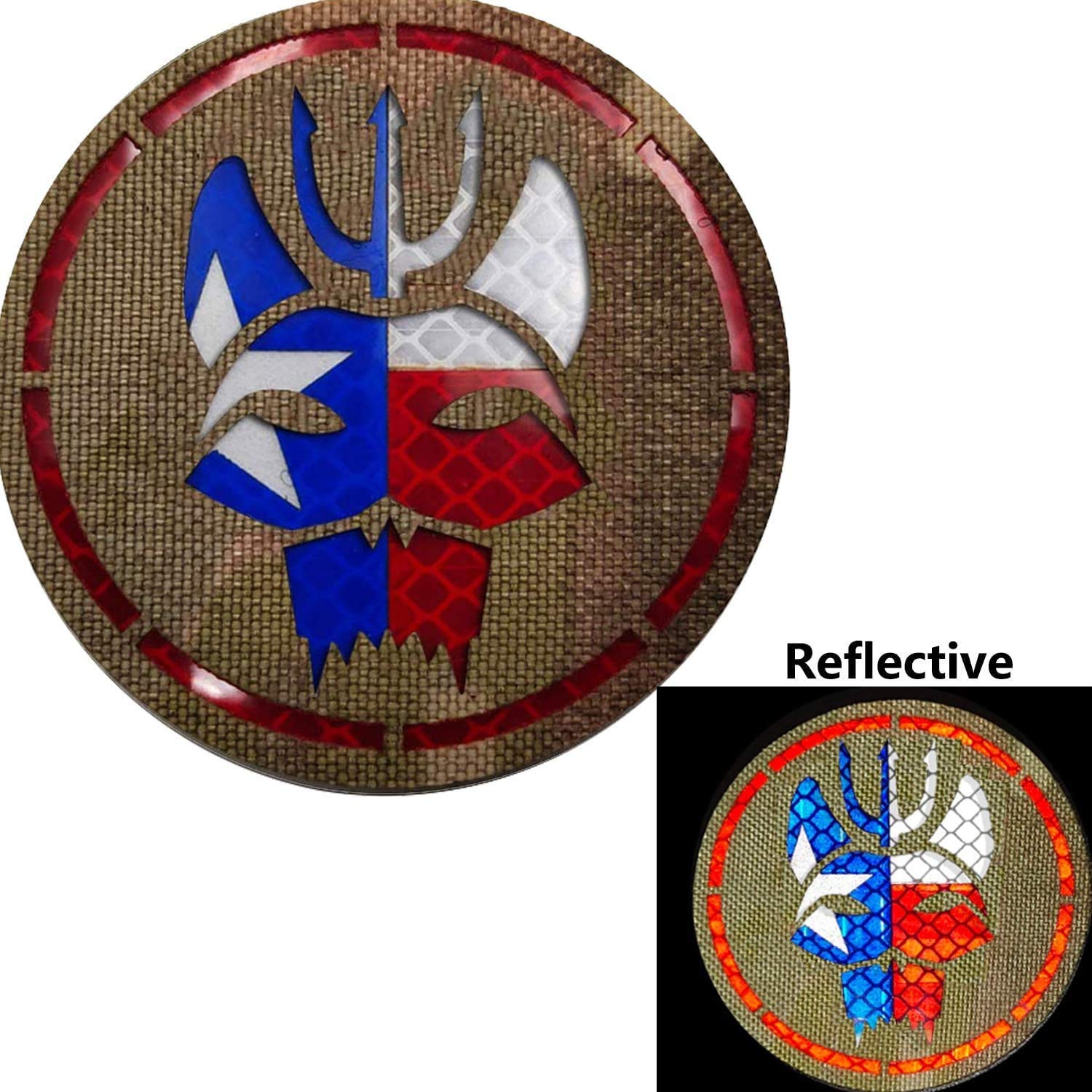 Siegel Team DEVGRU Dreizack Katzenkopf IR Infrarot reflektierende Patch, anpassbare personalisierte Armee Moral militärische taktische Befestigung Haken Loop Backed dekorative Patches
