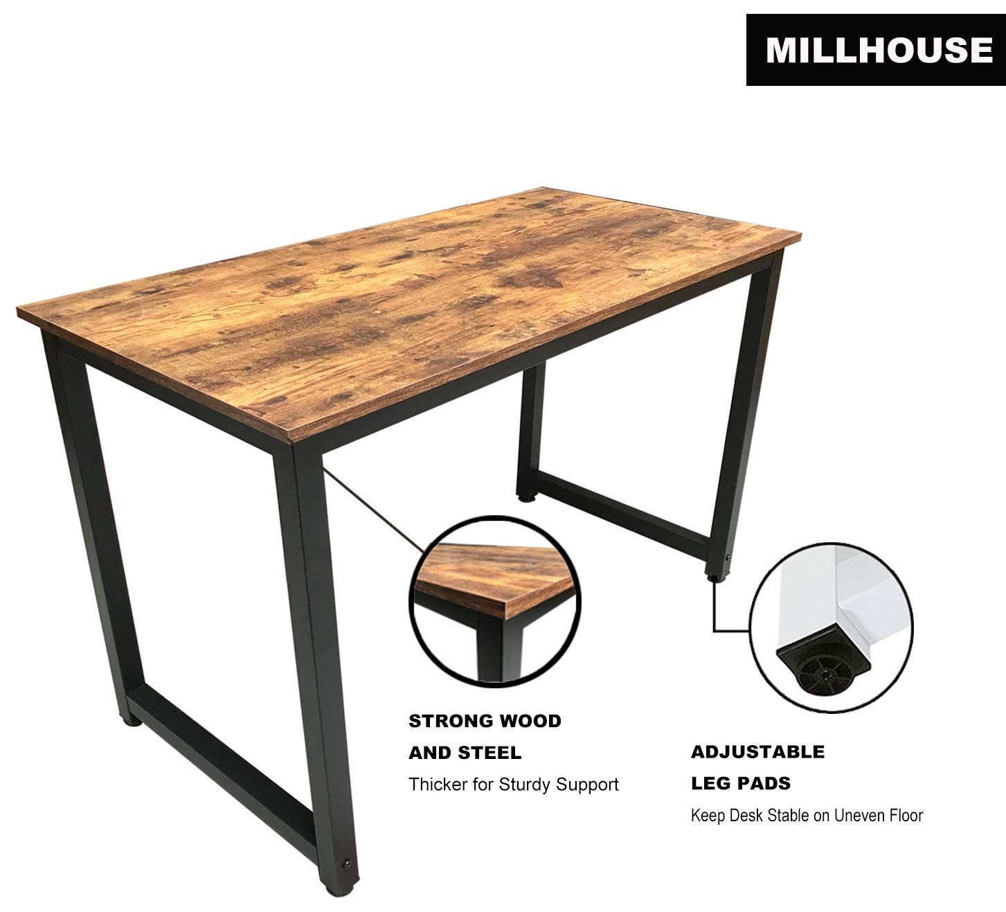 Buy Millhouse Computer Desk Office Study Desk Computer PC Laptop Table