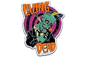4" Living Dead Zombie Halloween Horror Sticker Goth Horror Punk Psychobilly Sticker