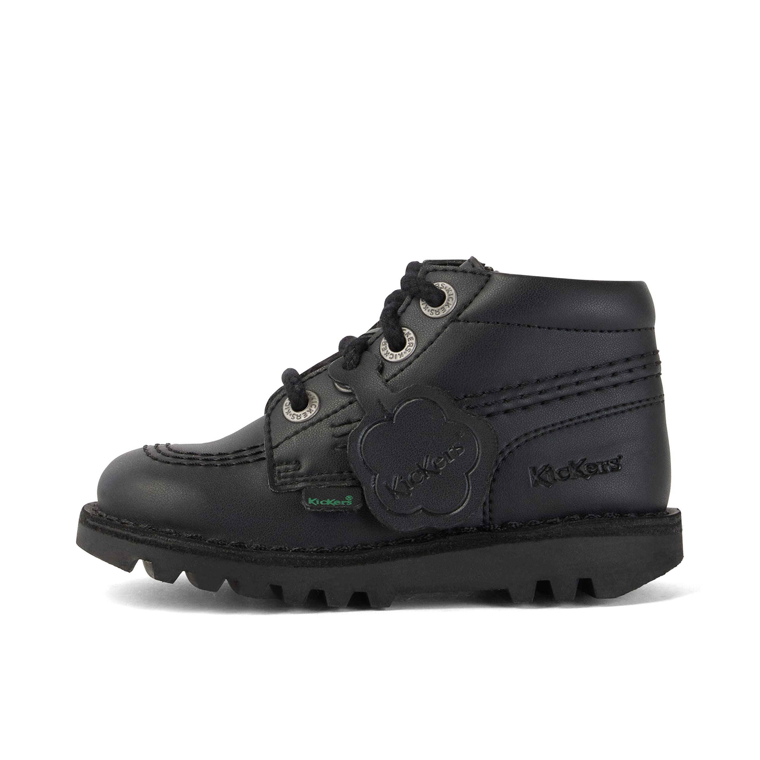 Kickers Mixte bébé Hi Vegan Synt Iu Noir Bottine
