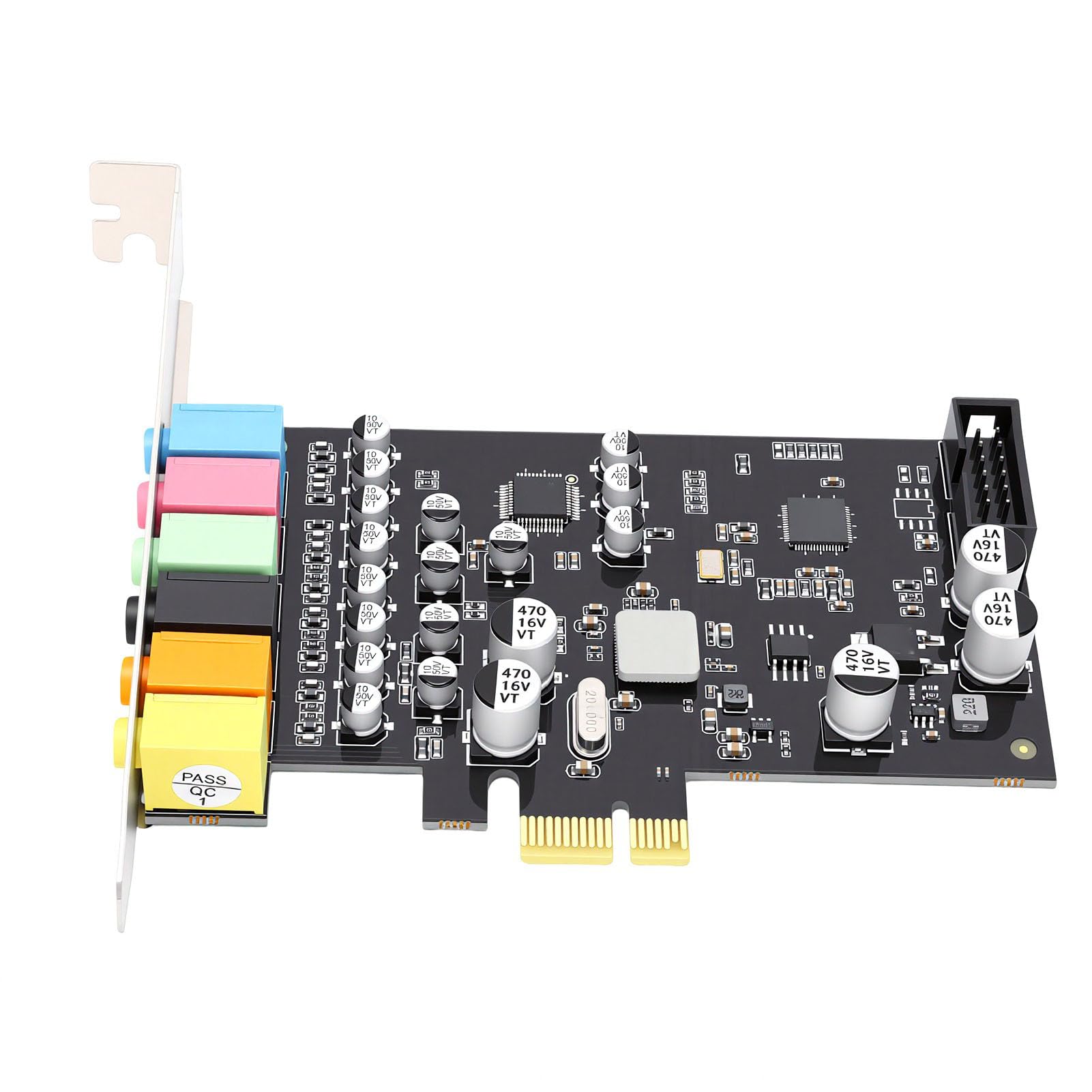 Zunate Wewnętrzna 7.1-kanałowa Karta Dźwiękowa PCIe do Komputera PC