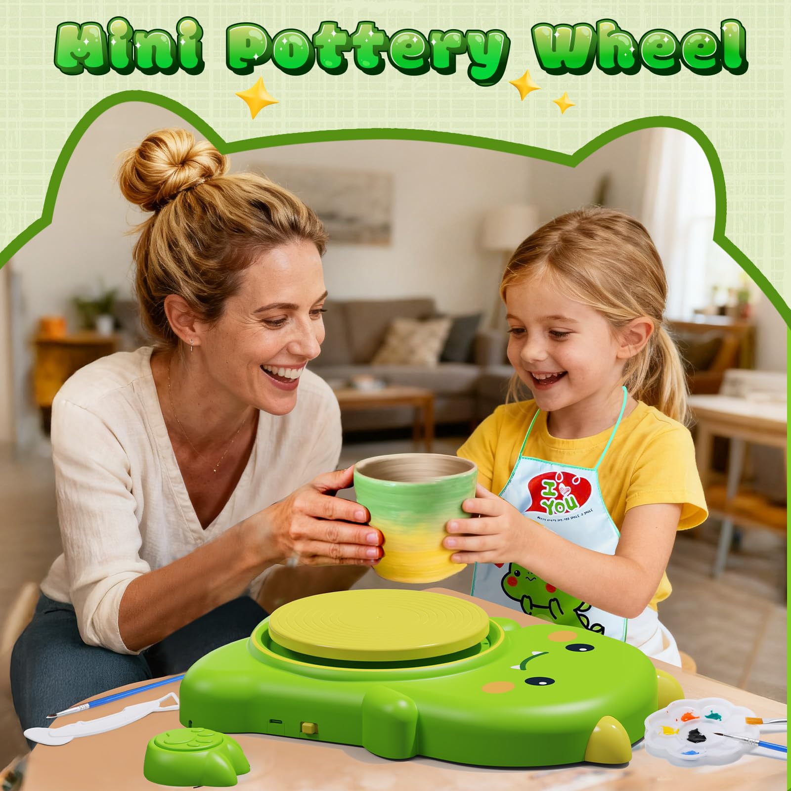 Kids Pottery Wheel - Dinosaur Pottery Kit -4 Kids Pottery Wheel - Dinosaur Pottery Kit -4