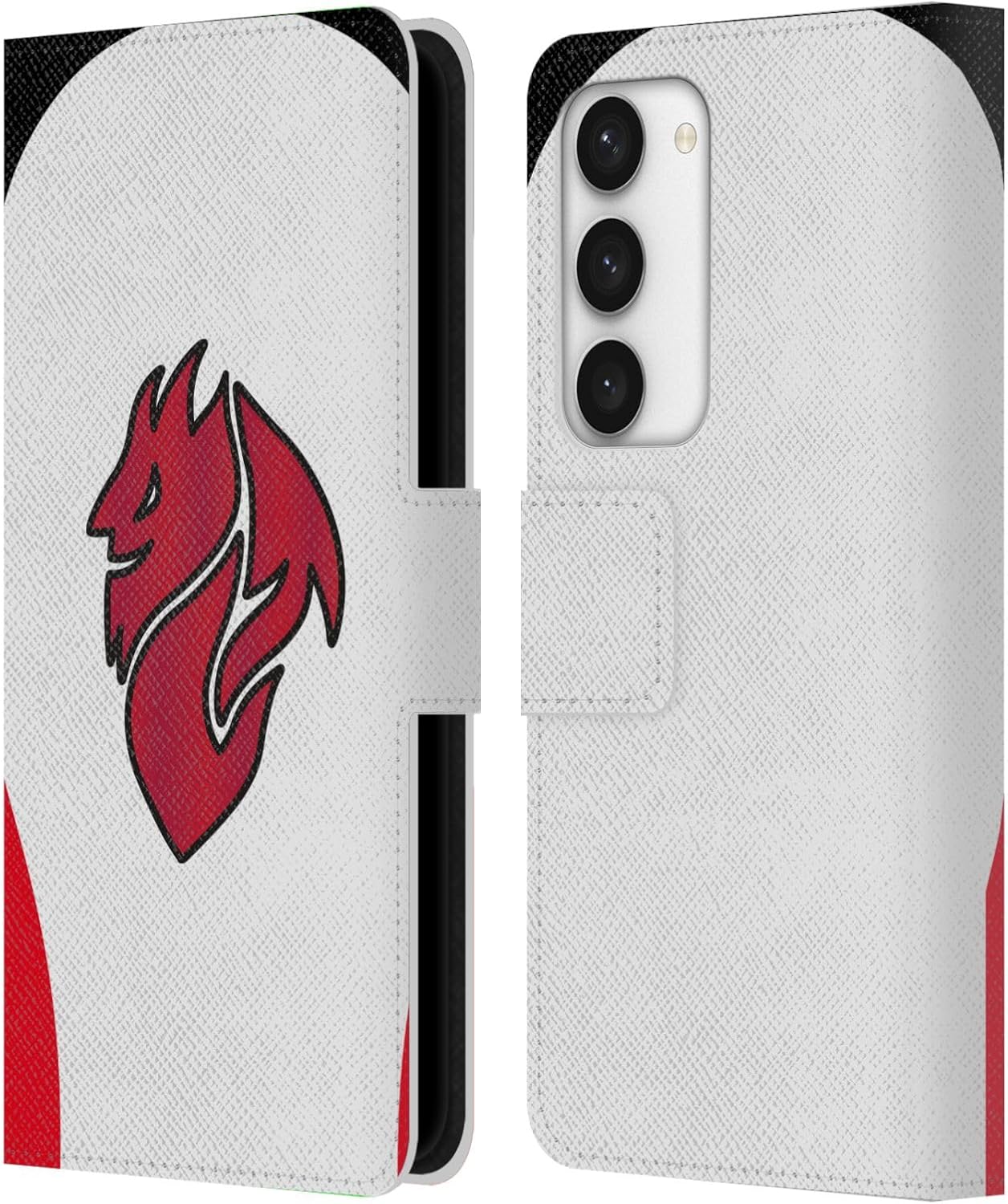 Head Case Designs Officially Licensed AC Milan Away 2025/26 Crest Kit Leather Wallet Case Compatible with Samsung Galaxy S23 5G