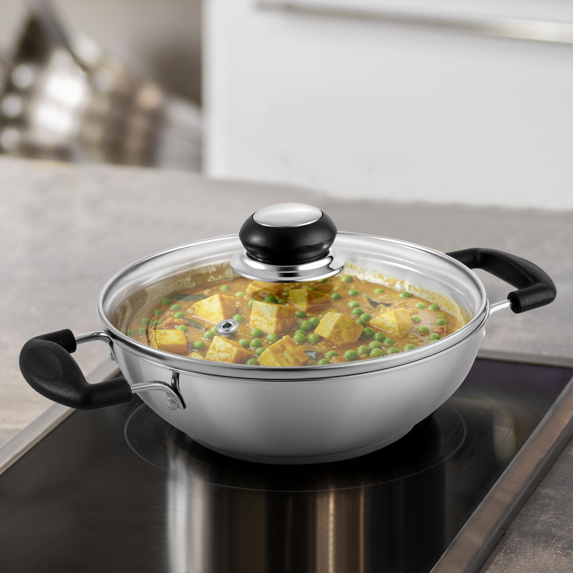 SPRINGWAY - Brand of Happiness Steeli Stainless Steel Kadai | 1.5 LTR | 100% Food Grade | Induction & Gas Stove Compatible | Dishwasher Safe | Premium Cookware | Ideal for Indian Cooking-image-19