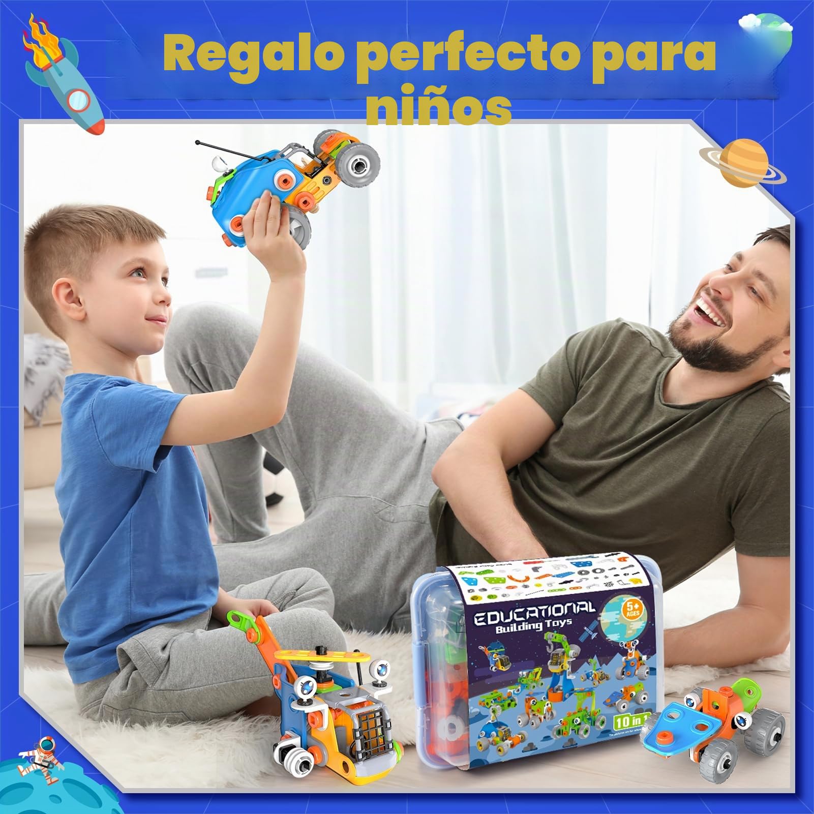 iKidiki Juguetes para Excavadora, Juguetes de construcción de Menta para niños de 5, 6, 7, 8 años, Coches de Juguete, Juguetes de construcción