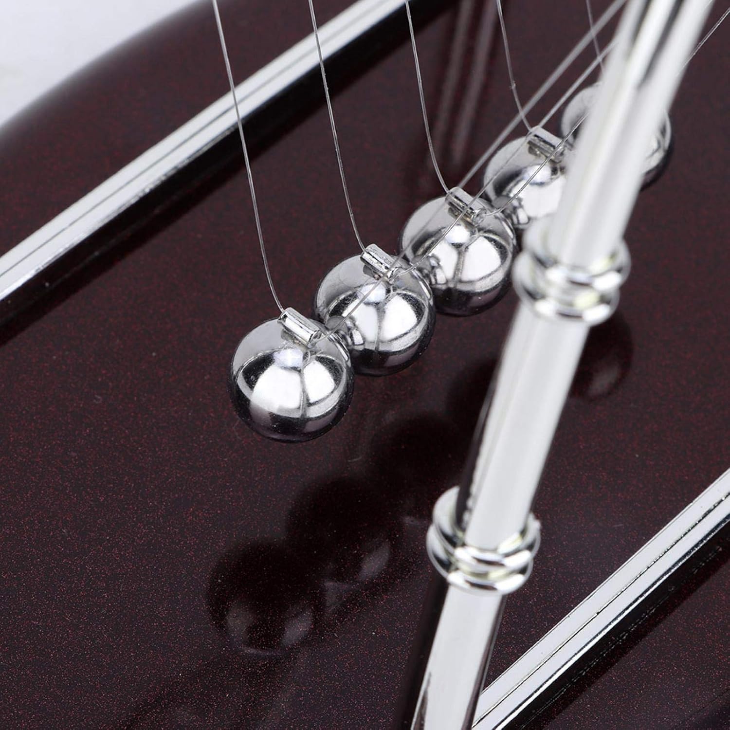 Alvinlite Newton's Cradle Balance Ball Fun Science Desk Toys, Physics Educational Tool Swinging Kinetic Balls for Home Office Desktop Decoration(S) image 5