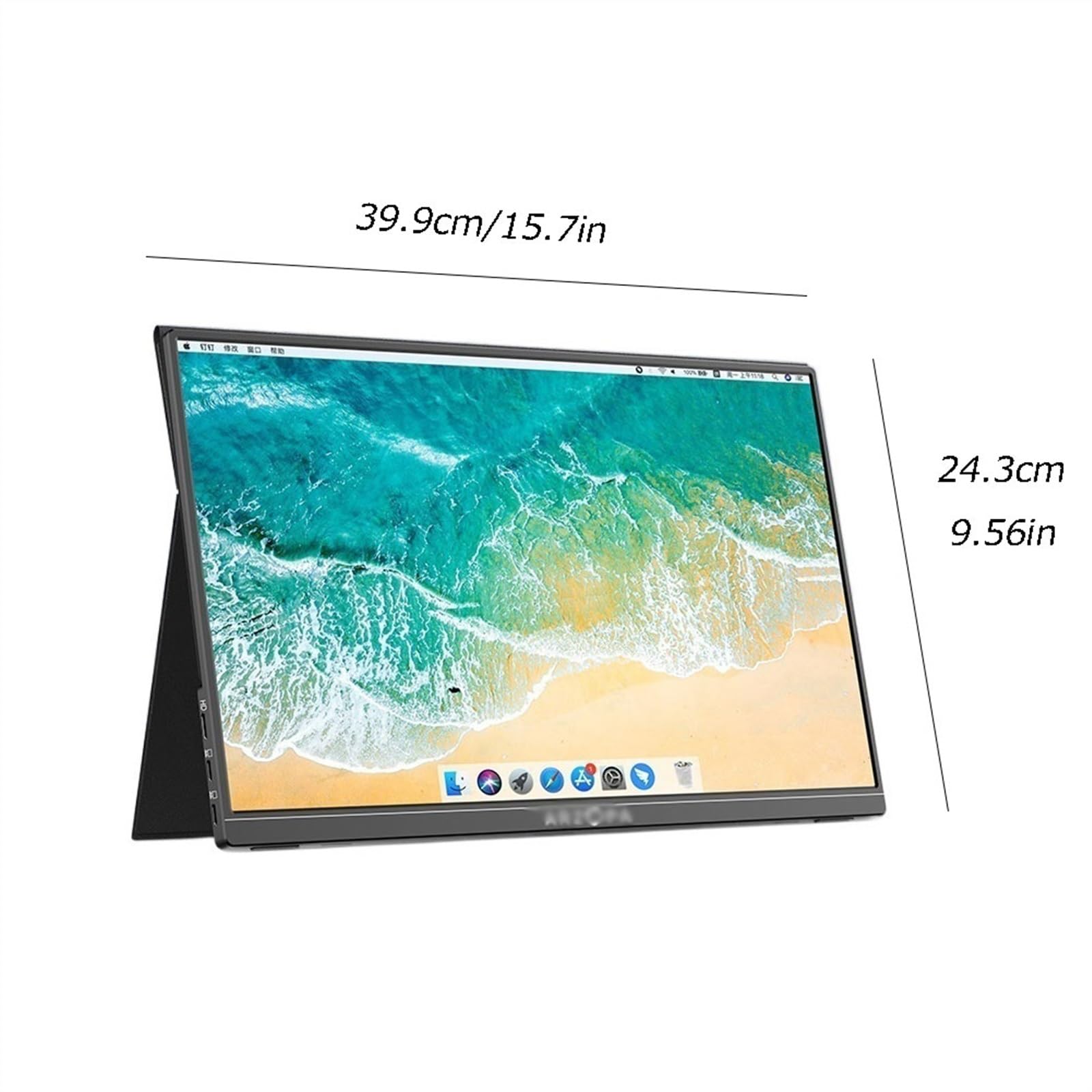 Monitor przenośny 17.3-calowy ekran zewnętrzny IPS 60 Hz dodatkowy laptopa FHD 1920 * 1080 rozdzielczość rozszerzenia konsoli do gier Monitor do laptopa