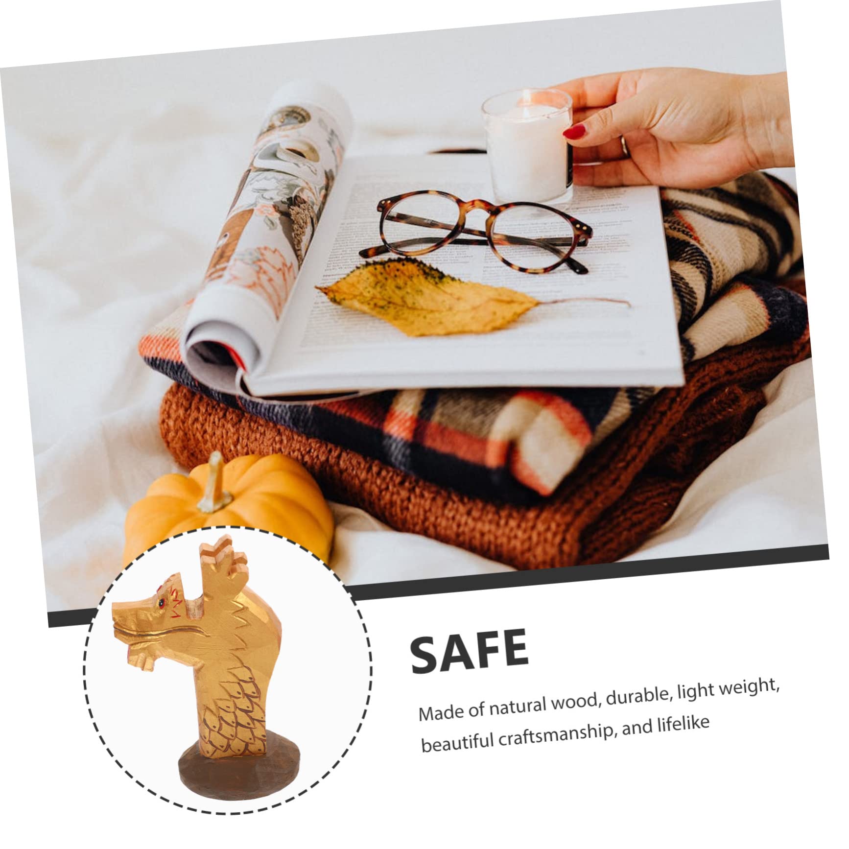 OUNONA Fashionable Eyeglasses Display Stand Wooden Animal Craft Stylish Home Decor