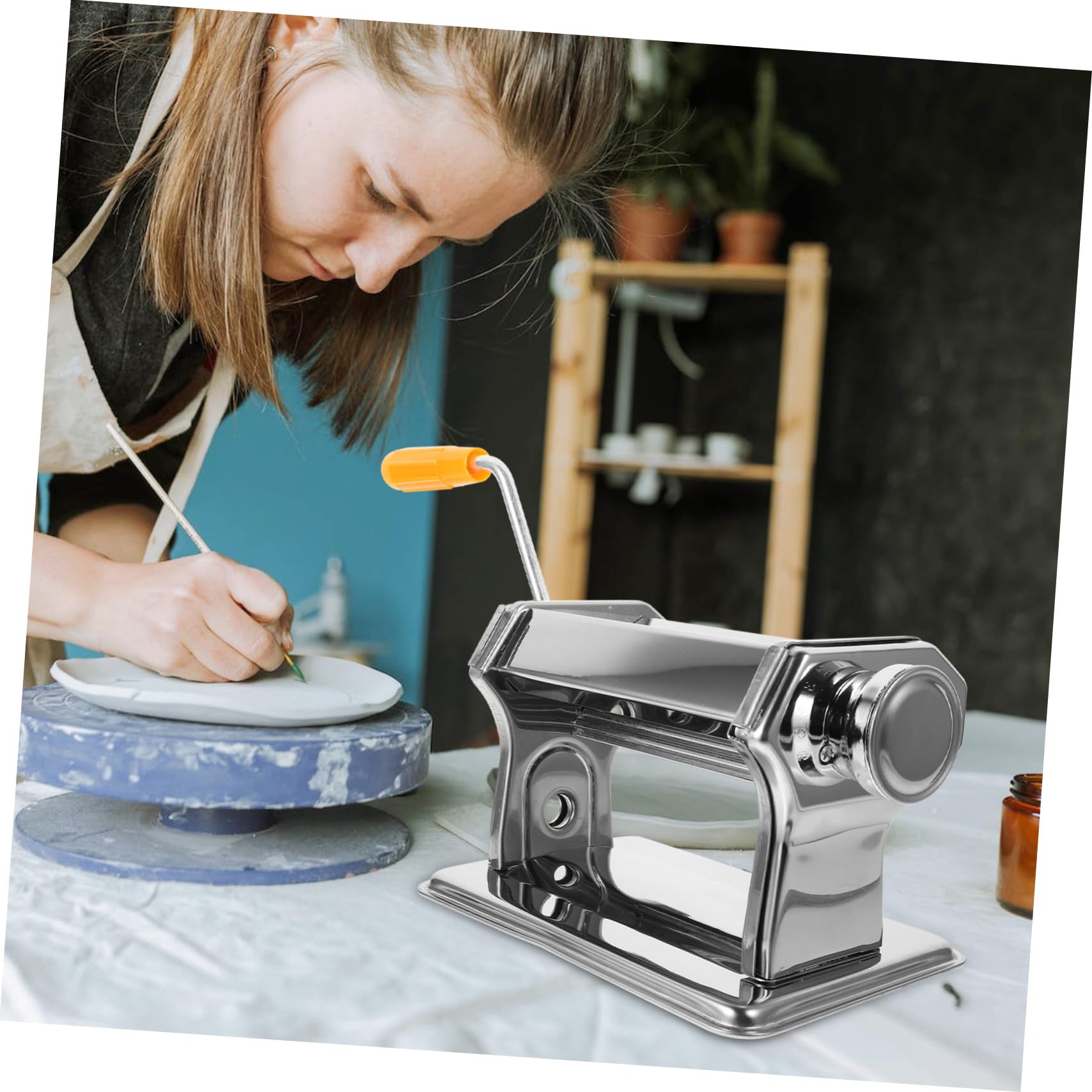LIFKOME Machine à Pâte Polymère Manuelle Presse Argile Artisanaux Kit de Craquelage d'argile pour Bijoux et Projets Créatifs