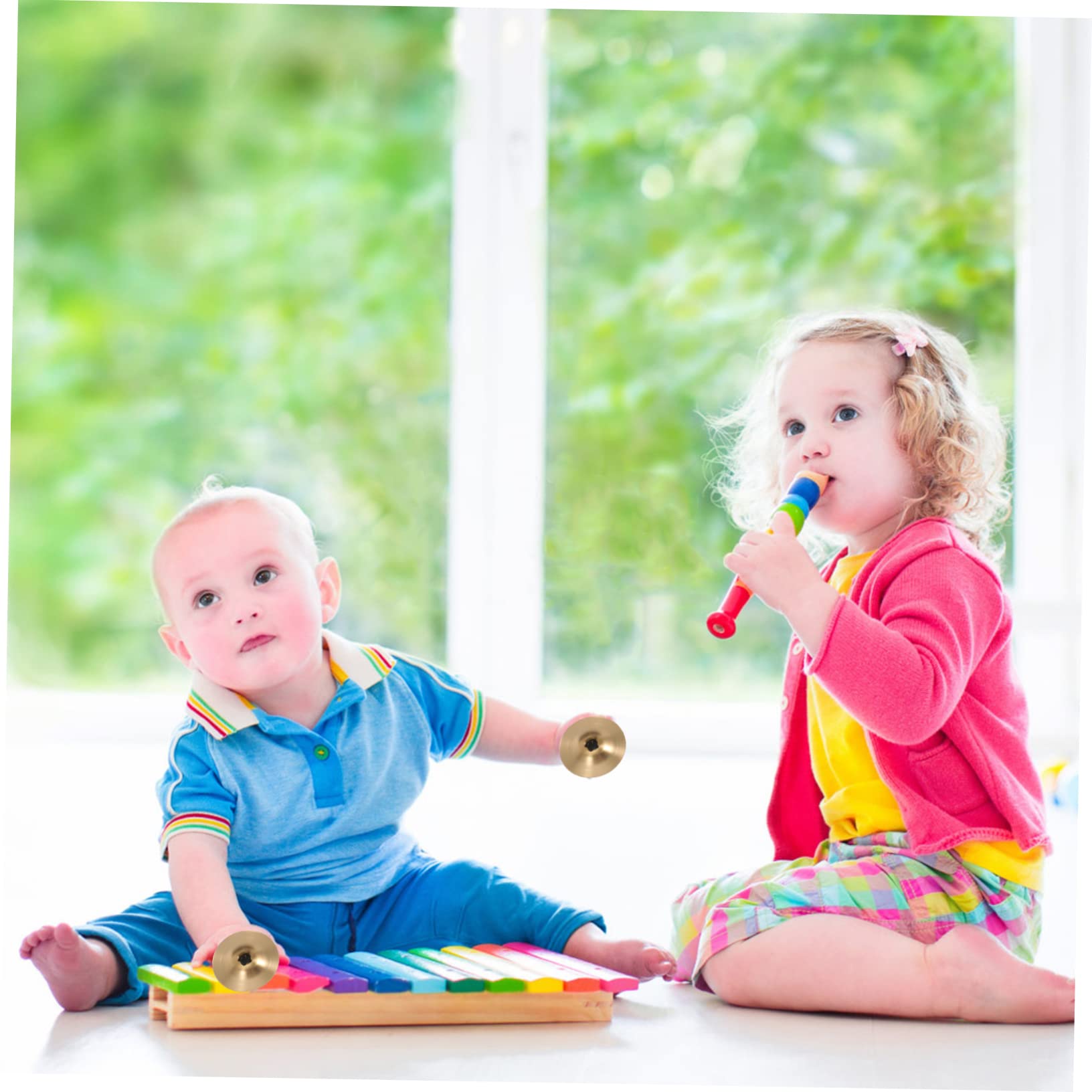 VANZACK 10Pcs Percussion Copper Cymbals Dancing Props for Sound Smooth Edges Durable Musical Instruments present