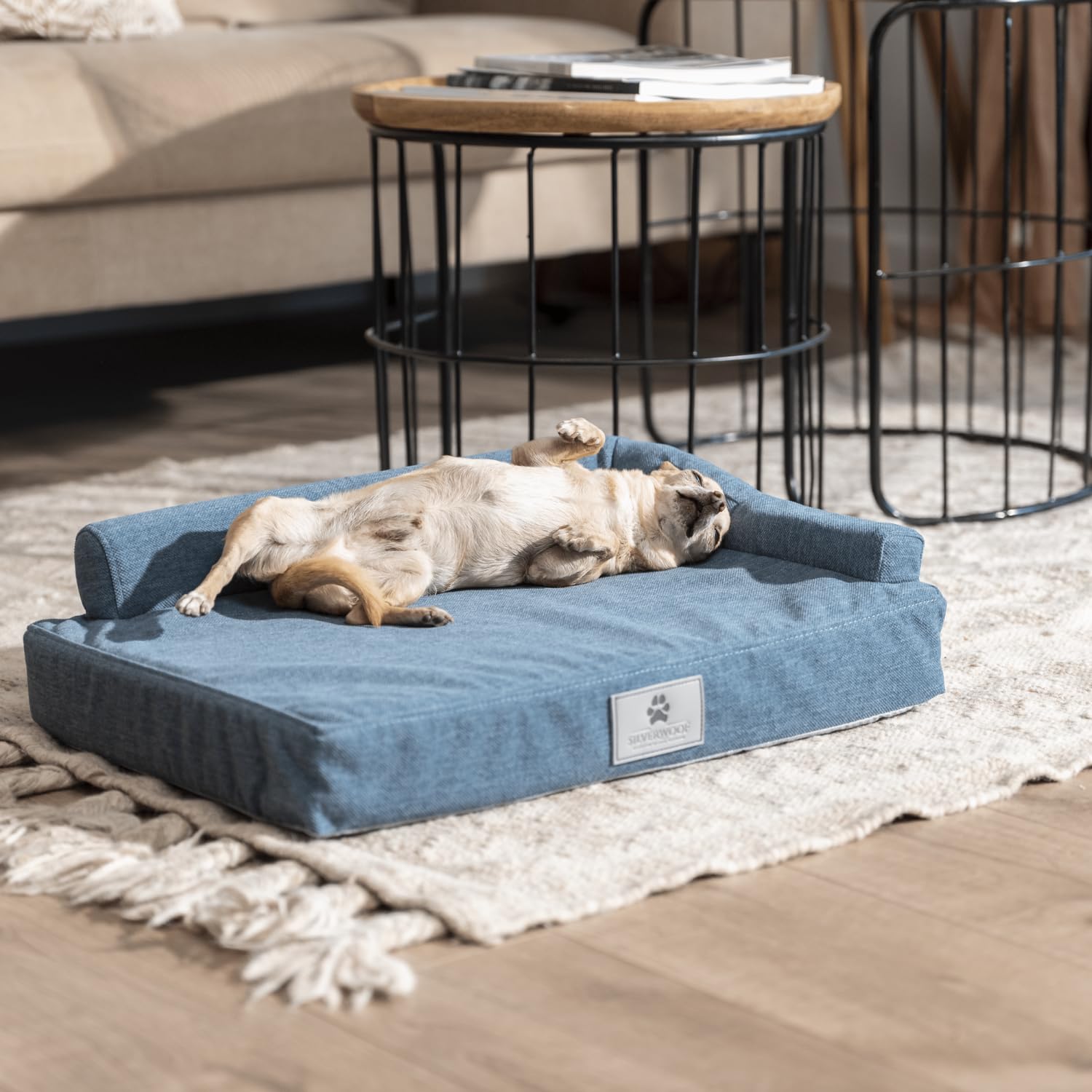 Cama de lujo hecho a mano ortopédica para perros extra pequeños ZEN PLUS - 100% impermeable y lavable - Espuma viscoelástica (8cm) - Cama para perros que calienta y refresca (Rosa, X-Small)