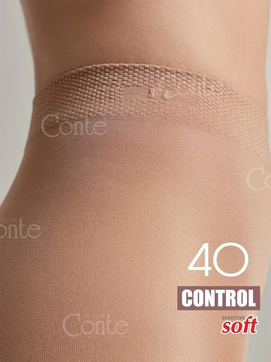 Conte Body Shaping Semi Opaque Compression Tights Pantyhose Control 40 Den - Image 3